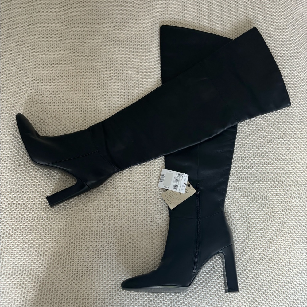 Mango black knee high boots - tags attached